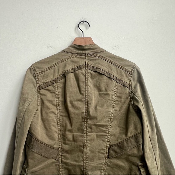 Anthropologie Marrakech Aylen Field Jacket Green Utility Medium Moto Military - Picture 13 of 15